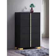 Medici Black 5-drawer Chest