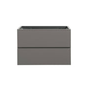 Alice-30W-102,Wall mount cabinet WITHOUT basin, Gray color, With two drawers, Pre-assembled