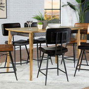 Memmel Natural Sheesham and Black Counter Height Table