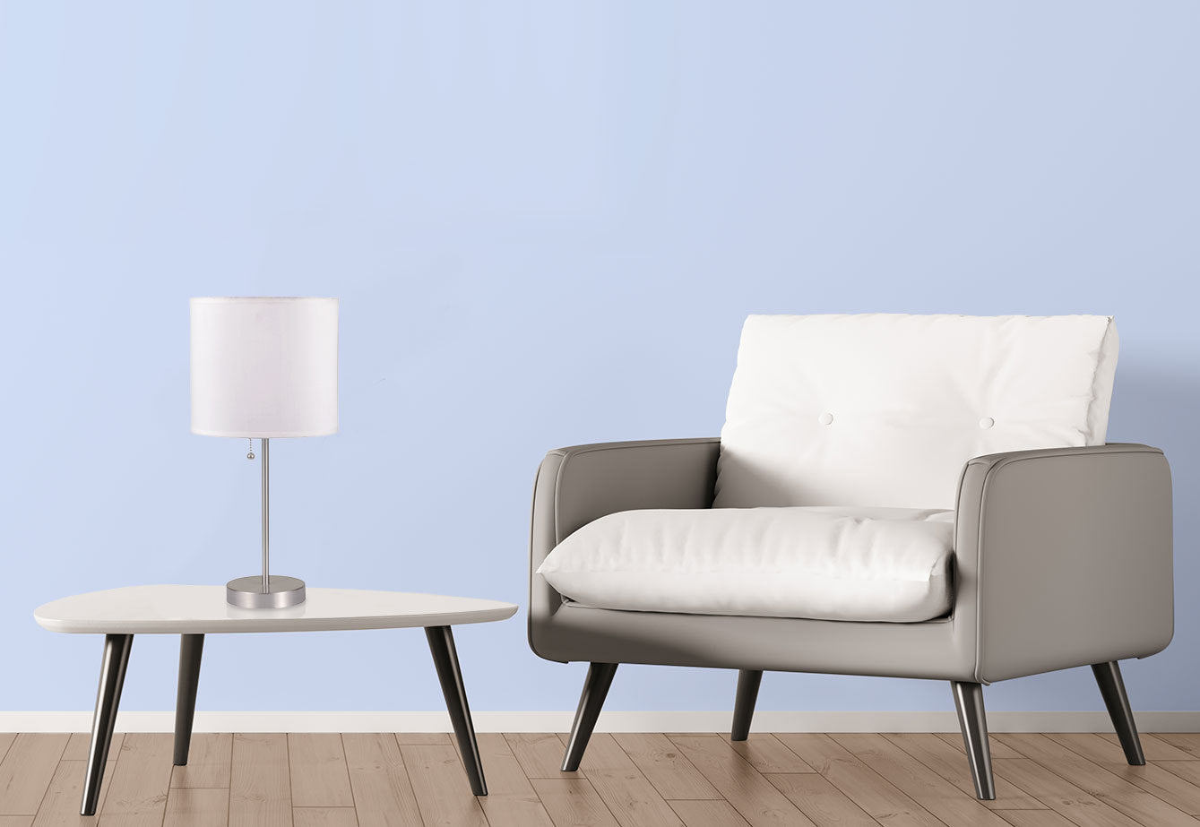 19'H WHITE PULL TABLE LAMP (1PC/CTN) (0.73/3.19)