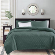 3 Piece Reversible Bedspread Set Balsam Green King