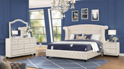 Queen 4 Pc Bedroom Set Made with Wood in Cream (CA INVENTORY)
