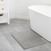 Linenspa Chenille Bath Mat, 20x30, Dark Gray