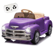 12V Kids Ride On truck car w/parents control, Licensed Chevrolet 3100 pickup,electric car for kid,Vintage modeling,3 speeds,LED Lights,Bluetooth,USB,High-power up to 3.11 MPH,age 3+