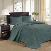 3 Piece Reversible Quilt Set Balsam Green Full/Queen