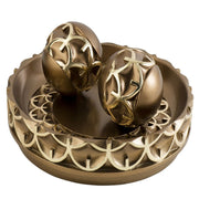 11.75' Long Polyresin Decorative Bowl 'Mystic Owl' with Golden finish