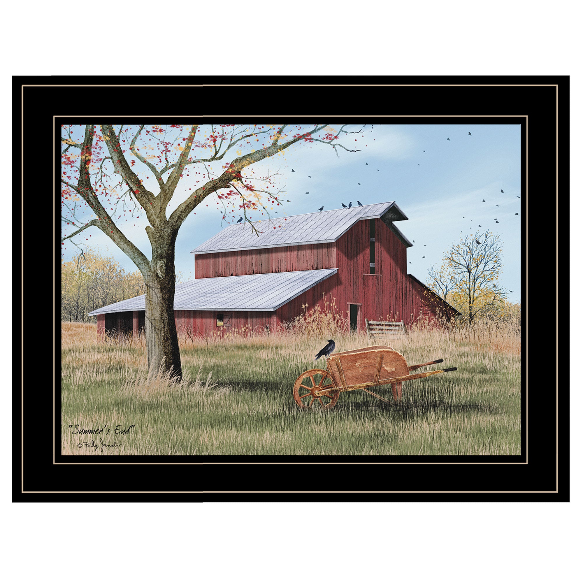 'Summer's End' by Billy Jacobs, Ready to Hang Framed Print, Black Frame