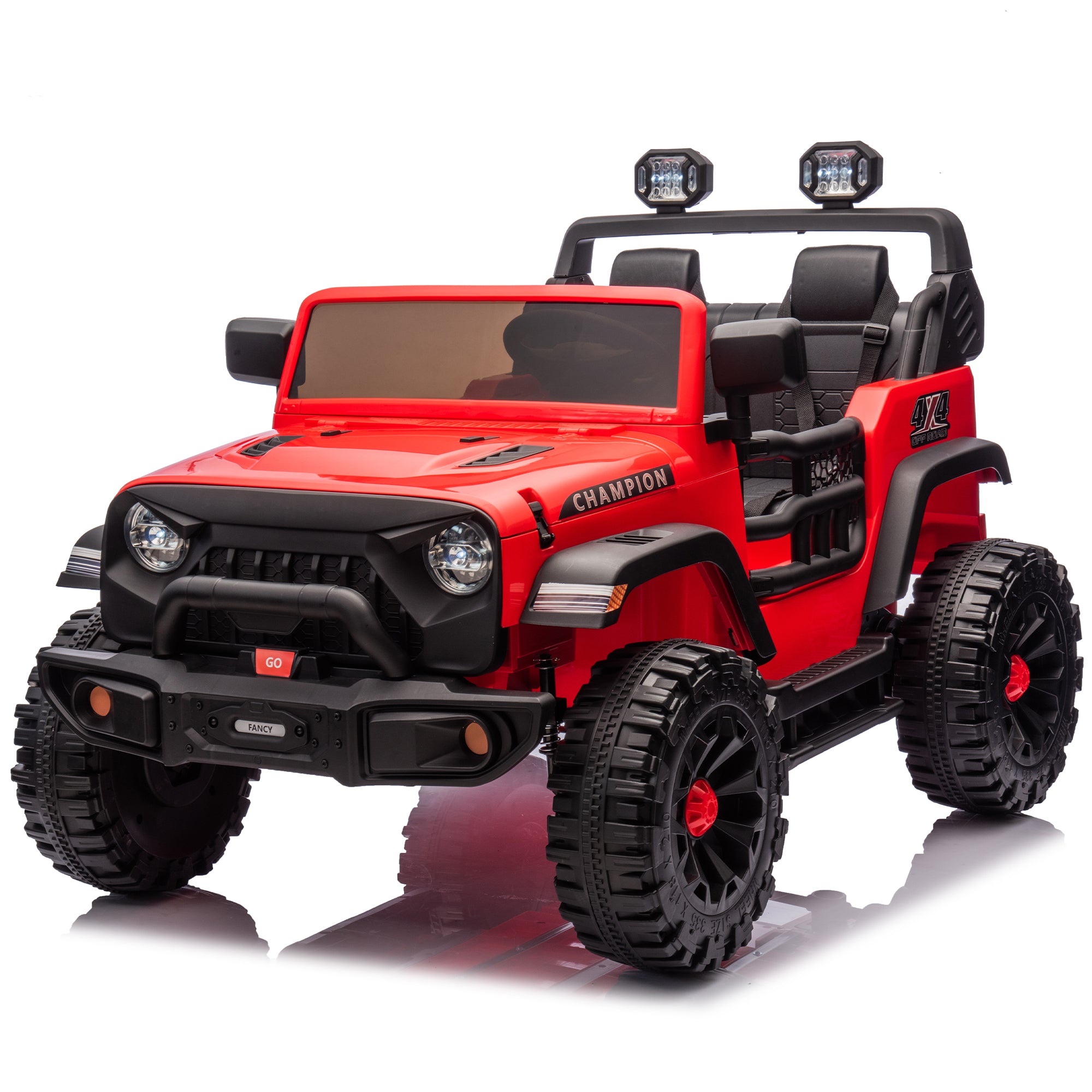 24V Two-seater Kids Ride On Electric Car W/parents control,Seat width 19.69in,400W motor,Four-wheel suspension,Light&searchlight,USB,MP3,Bluetooth,Provide a speed of 1.86-4.35MPH for kids of 3+.