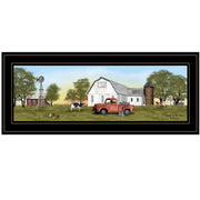 'Summer on the Farm' by Billy Jacobs, Ready to Hang Framed Print, Black Frame