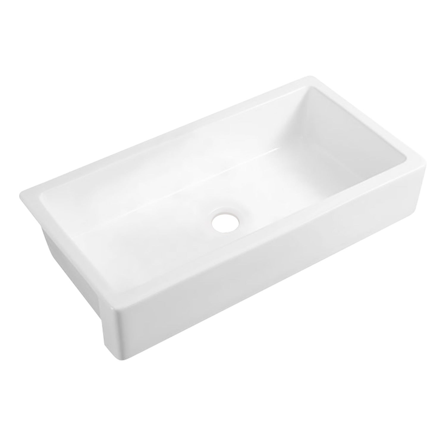 37'L x 19' W Farmhouse/Apron Front White Kitchen Sink
