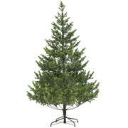 HOMCOM 7ft Artificial Christmas Tree, Sparse Realistic Cedar Tree with 2901 Tips, Easy Assembly, Hinged Xmas Tree for Home Office Holiday, Green