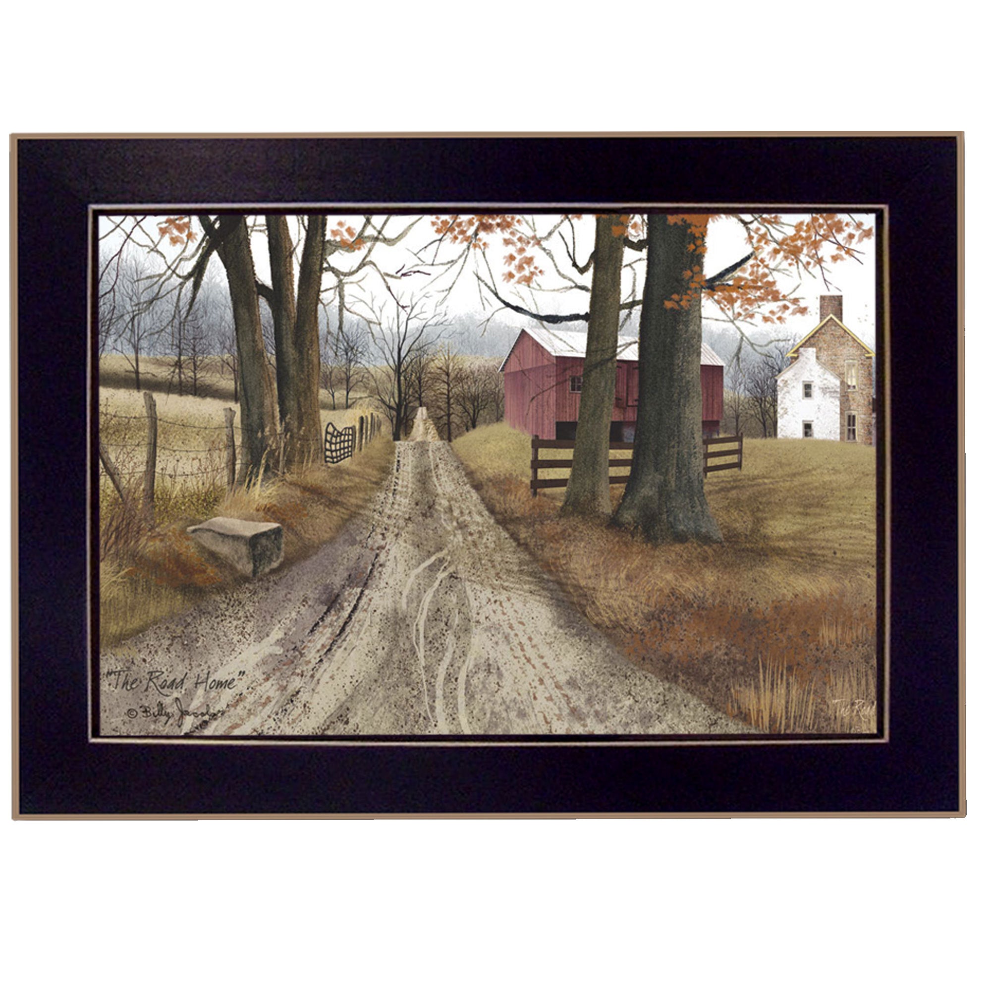 'The Road Home' By Billy Jacobs, Printed Wall Art, Ready To Hang Framed Poster, Black Frame