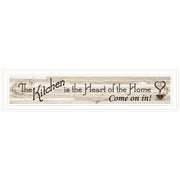 'Kitchen Is The Heart of The Home' By Trendy Decor 4U, Ready to Hang Framed Print, White Frame