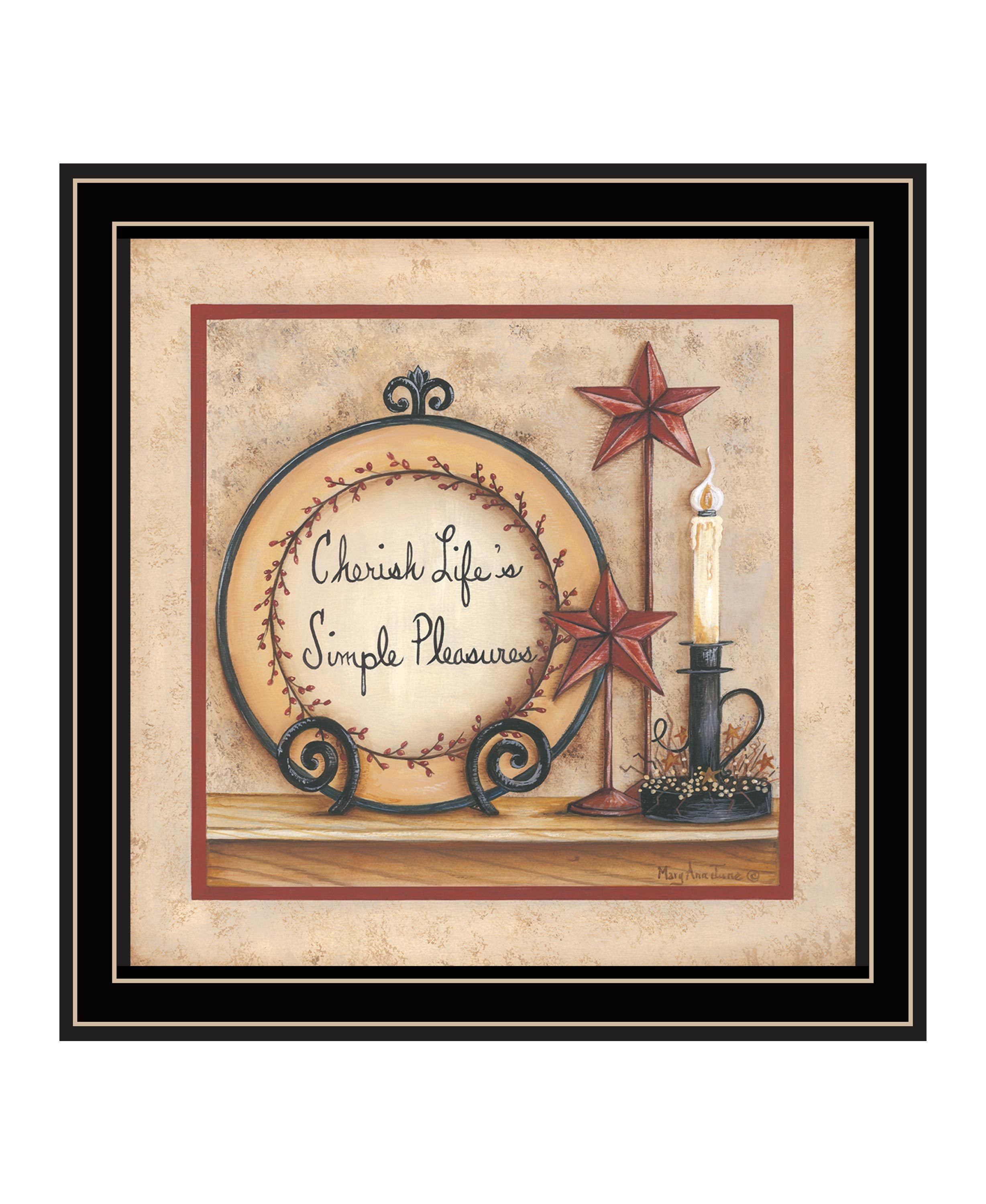 'Simple Pleasures' by Mary Ann June, Ready to Hang Framed Print, Black Frame