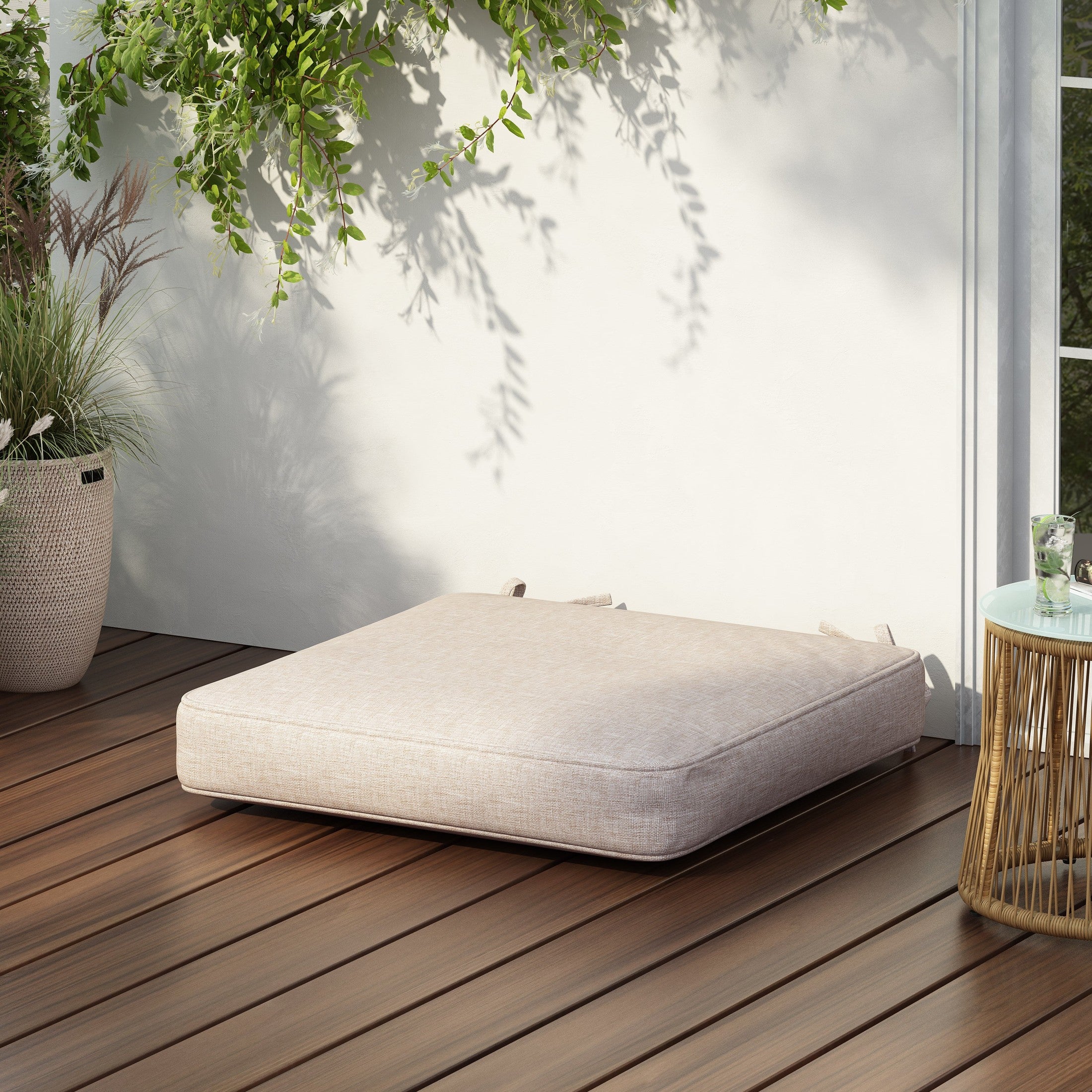 Noah Outdoor Dining Chair Cushion, Beige