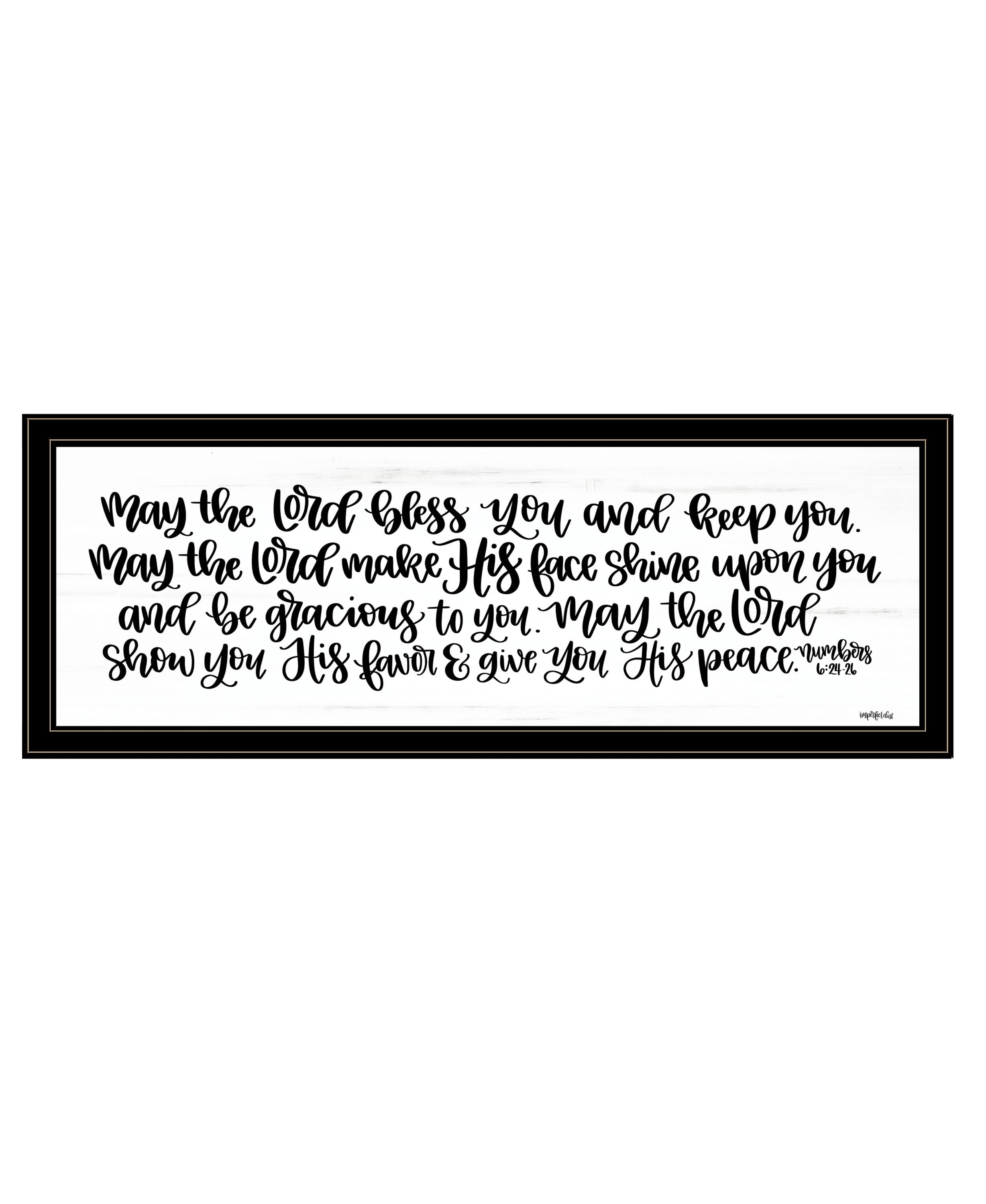 'May the Lord Bless You and Keep You' by Imperfect Dust, Ready to Hang Framed Print, Black Frame