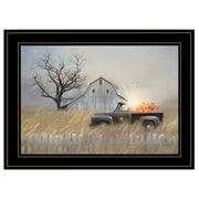 'Fall Pumpkin Harvest' By Lori Deiter, Ready to Hang Framed Print, Black Frame