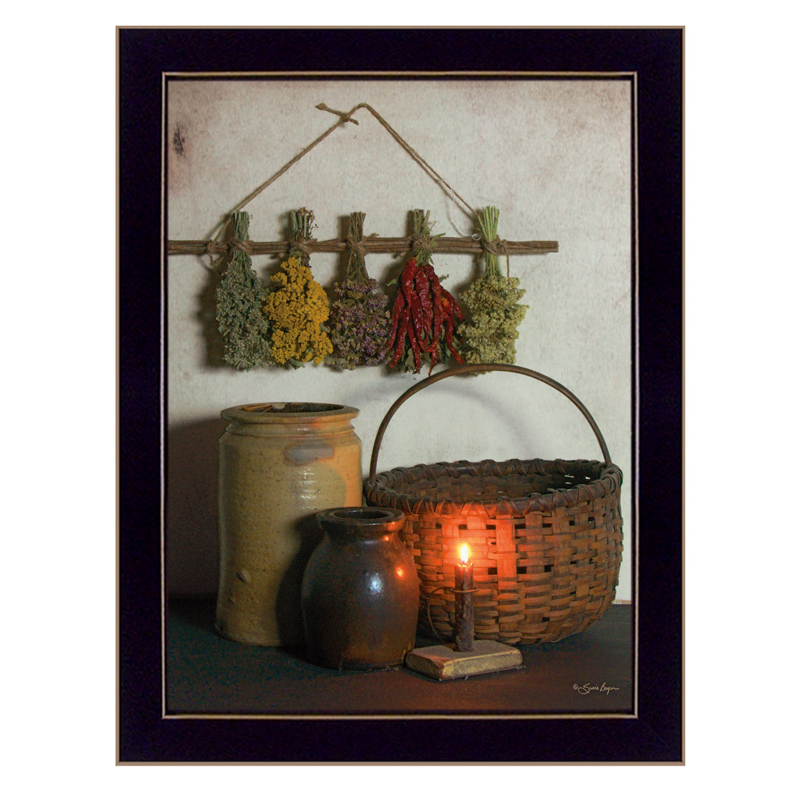 'Dried Flower' BY Susie Boyer, Ready to Hang Framed Print, Black Frame