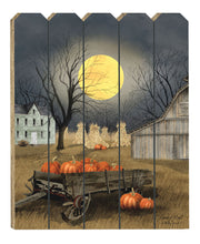 'Harvest Moon' By Artisan Billy Jacobs, Printed on Wooden Picket Fence Wall Art
