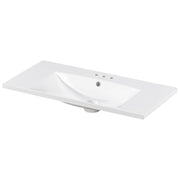 36' Single Bathroom Basin Sink, Vanity Top Only, 3-Faucet Holes, Resin (OLD SKU: WF310598AAK)