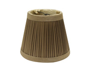 Slant Pencil Pleat Chandelier Lampshade with Flame Clip, Ash (Set of 6)