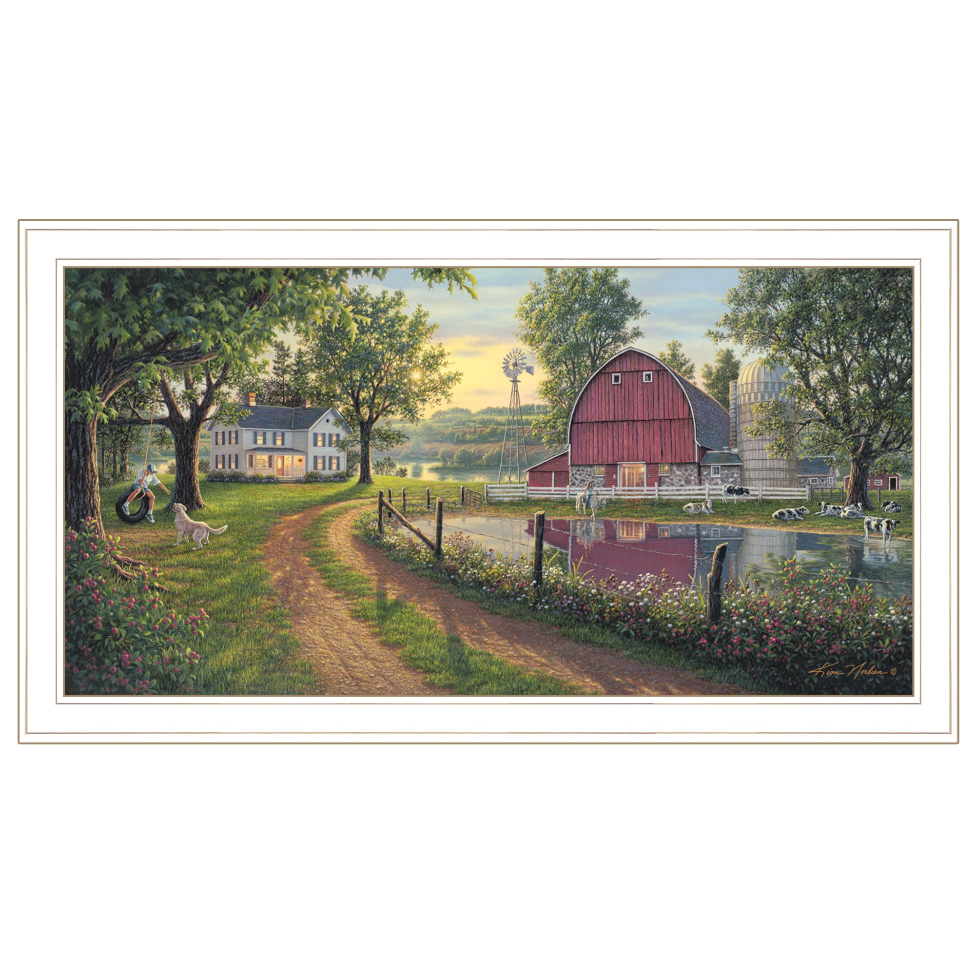 'The Road Home' By Kim Norlien, Ready to Hang Framed Print, White Frame