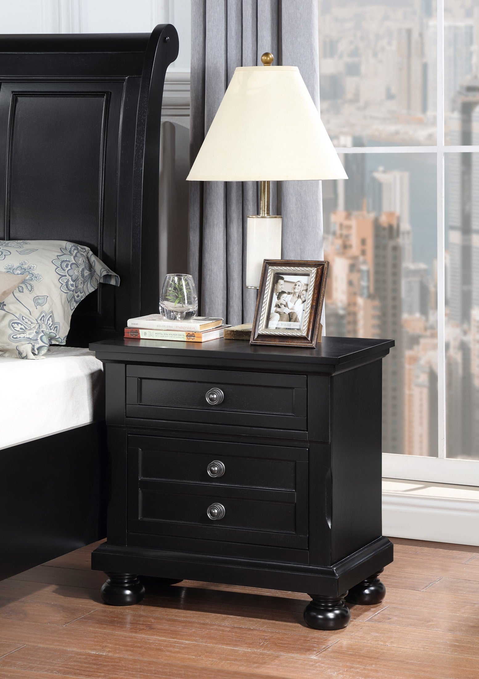 Meade G8925-N Nightstand , Black