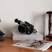 Antique-Style Cannon Sculpture – Vintage Decorative Accent for Tabletop-12x7x5.75'
