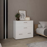 Dresser, 4 Drawers, 4 Legs, White