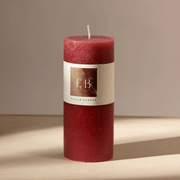 Rustic Pillar Candle (3' x 7')  Elegant & Long-Lasting Wax Candle for Home Décor  Warm Glow for Relaxation, Celebrations & Everyday Use  Perfect for Centerpieces, Lanterns & Gifting