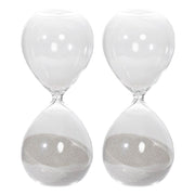 Set of 2, 8' Ferdinand 30-Minute Hourglass, Gray Sand