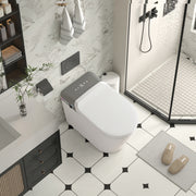 Smart Bidet Toilet with Remote Control.Raised Tankless Toilet with LED Display. Auto Open/AutoHeated. Seat Toilet Bidet with Aromatherapy System.Warm Water And Dry.Off Seat Flush.Foot Sensor.