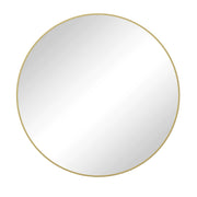Gold Circular Wall Mirror 39 Inch Metal Frame Vanity Mirror for Bathroom, Living Room, Bedroom