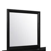 LUCILLE Modern Black Mirror with Sleek Frame and Glass Material