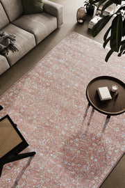 Elias Rust and Ivory Viscose Area Rug