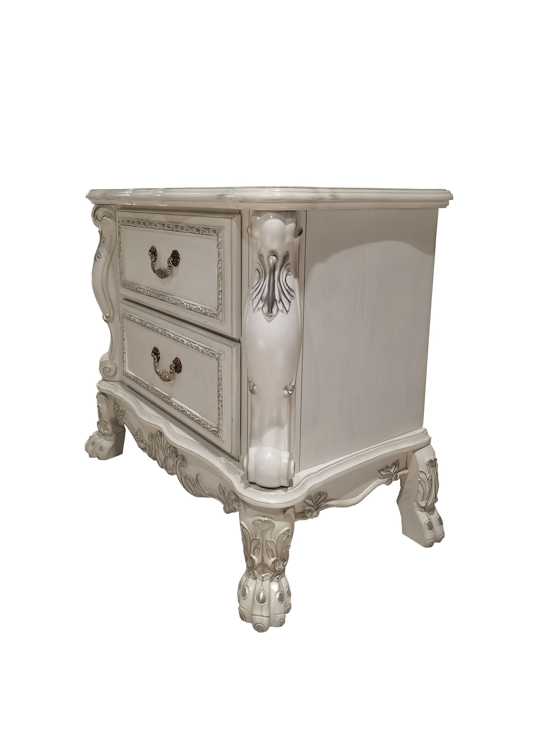 Bone White 2-Drawer Nightstand