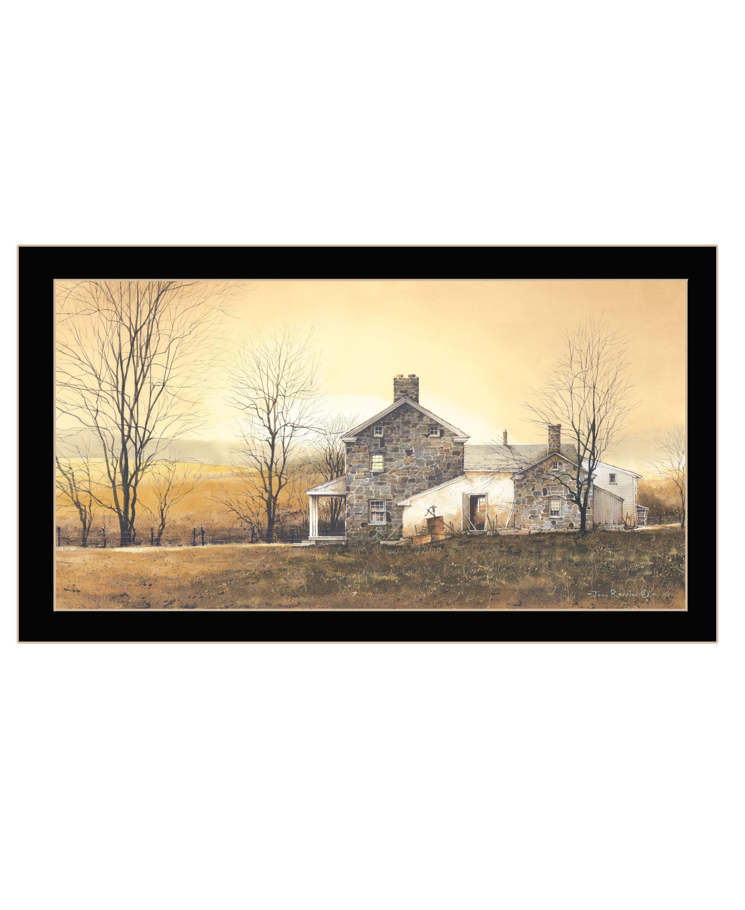 'Rising Early' by Artisan John Rossini, Ready to Hang Framed Print, Black Frame