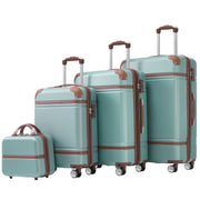 Hardshell Luggage Set 4 Pieces with TSA Lock, Lightweight ABS, Green
