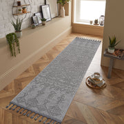 LOOM & LUXE Collection 2X8 White/White /Traditional Indoor/Outdoor Area Rug