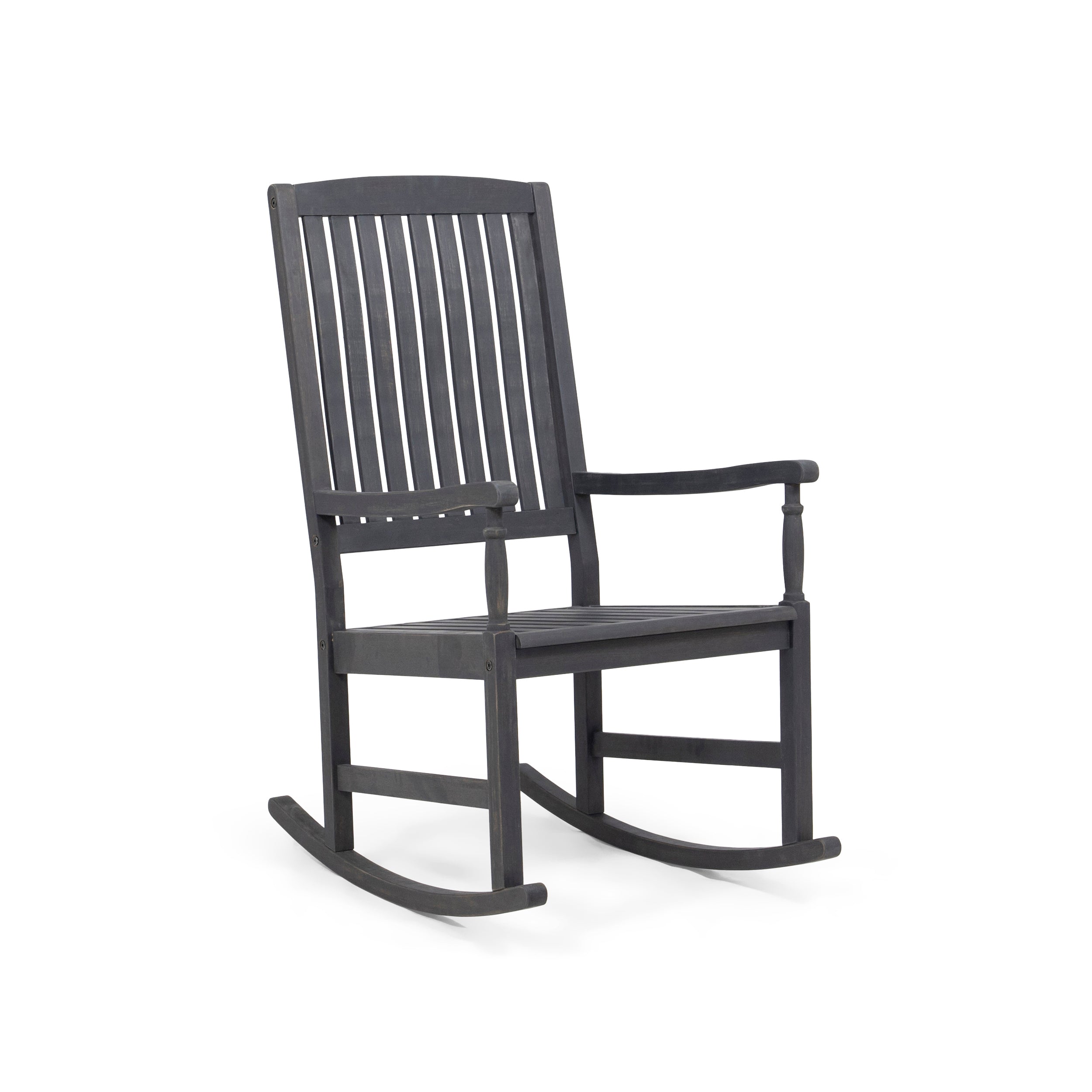 Muse Outdoor Acacia Rocking Chair with Slat Design