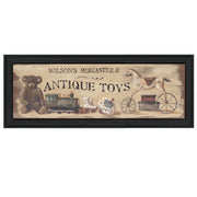 'Antique Toys' By Pam Britton, Printed Wall Art, Ready To Hang Framed Poster, Black Frame