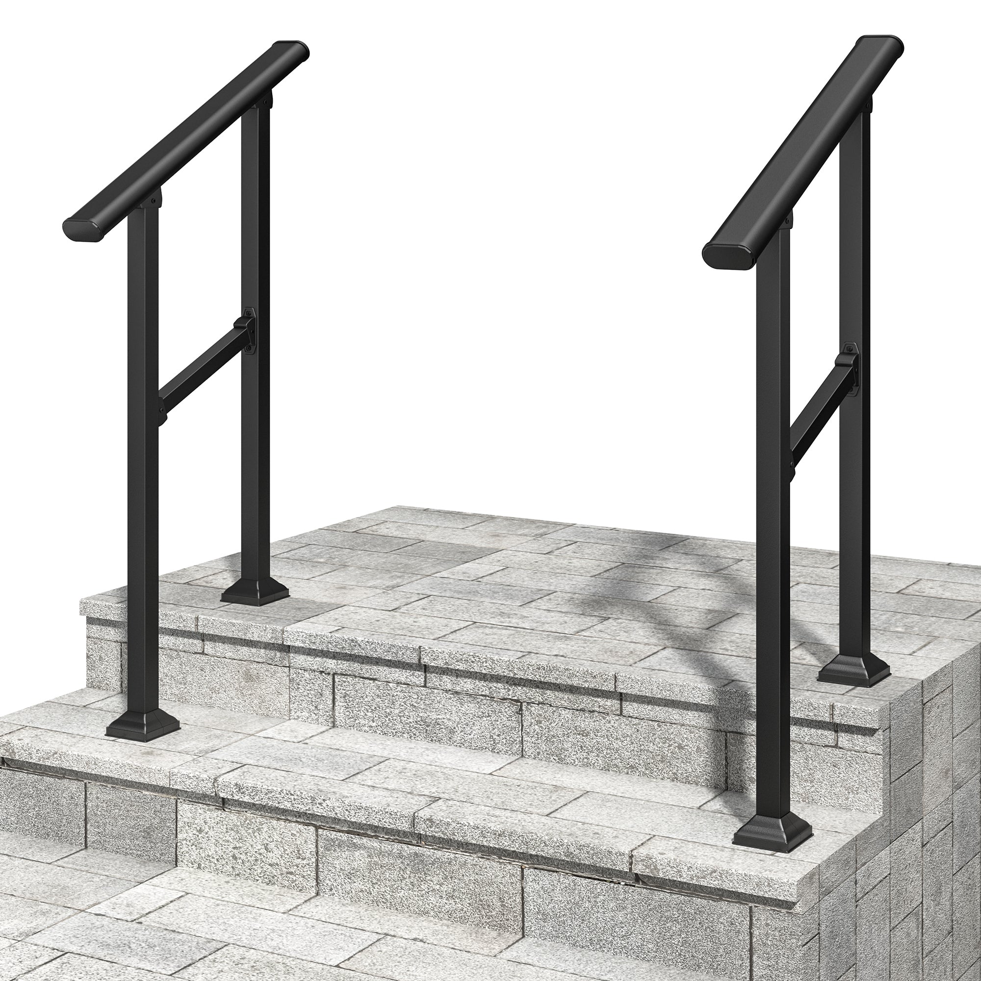 Hand Rails for Outdoor Steps, 1-2 Step Handrail 2 Pack