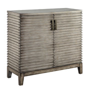 Fancy Design Chest with Ample Storage in Grey MDF and Solid Wood