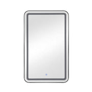 Rectangle Medicine Cabinet Mirror Bathroom Mirror with Storage Wall Mounted Medicine Mirror Cabinet with LED - Black