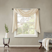 Solid Crushed Scarf Sheer