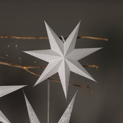Handmade Paper Star 46 Cm (Dia)  - White-Festive Decor