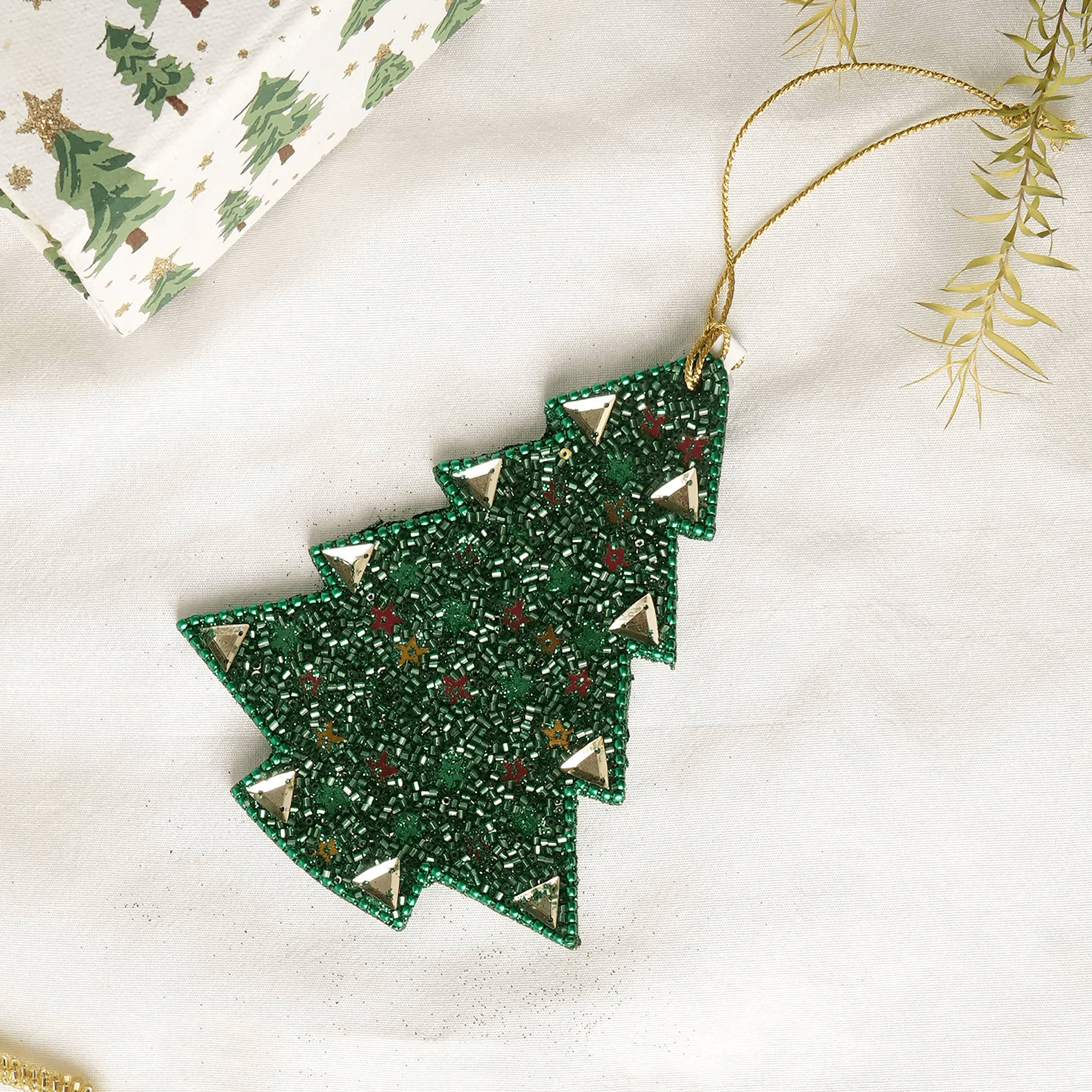Expobazaar MULTI BEADED STAR HANGING ORNAMENT- Multi