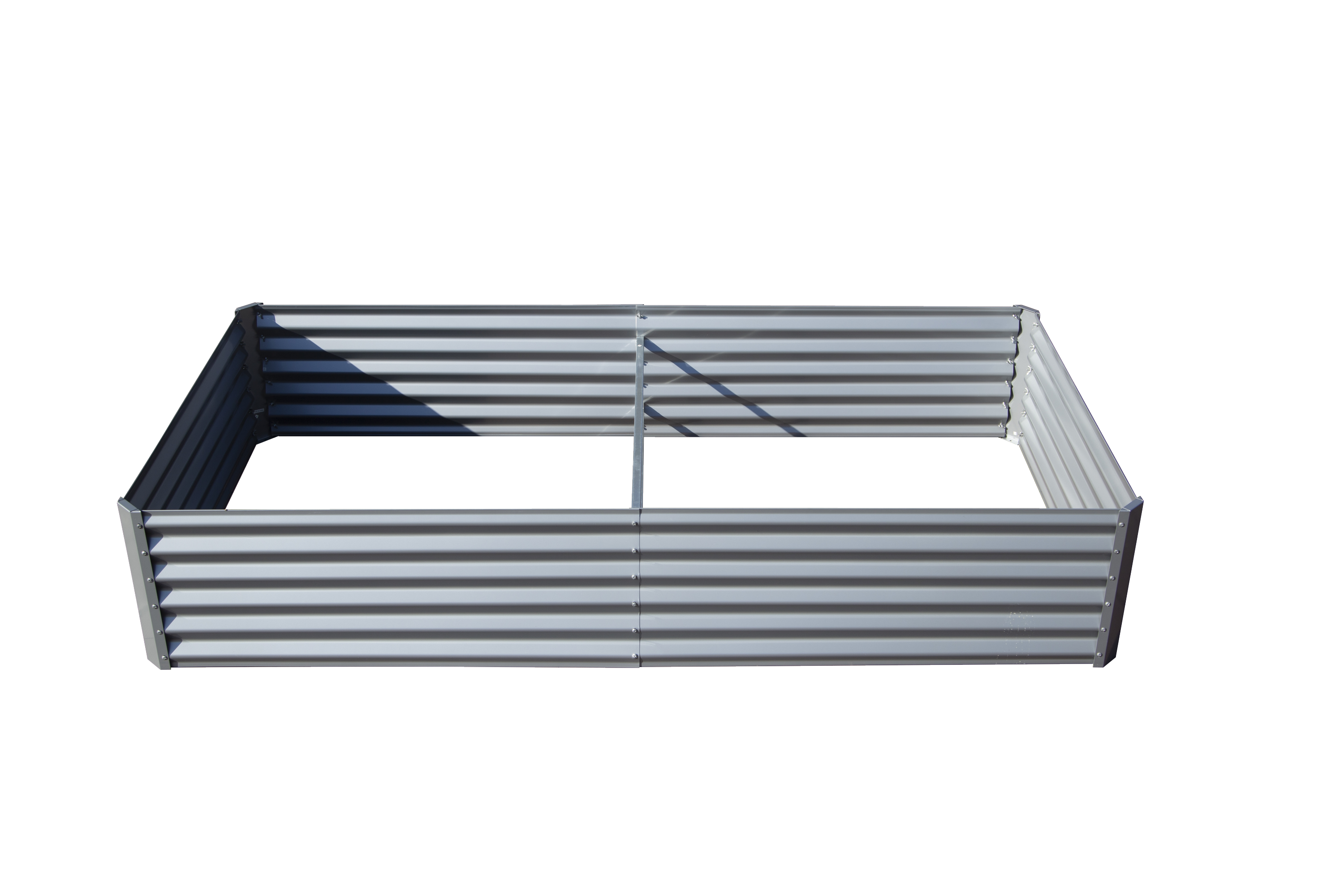 6x3x1ft Galvanized Raised Garden Bed, Outdoor Planter Garden Boxes Large Metal Planter Box for Gardening Vegetables Fruits Flowers, Silvery