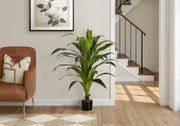 Artificial Plant, 47' Tall, Dracaena Tree, Indoor, Faux, Fake, Floor, Greenery, Potted, Real Touch, Decorative, Green Leaves, Black Pot