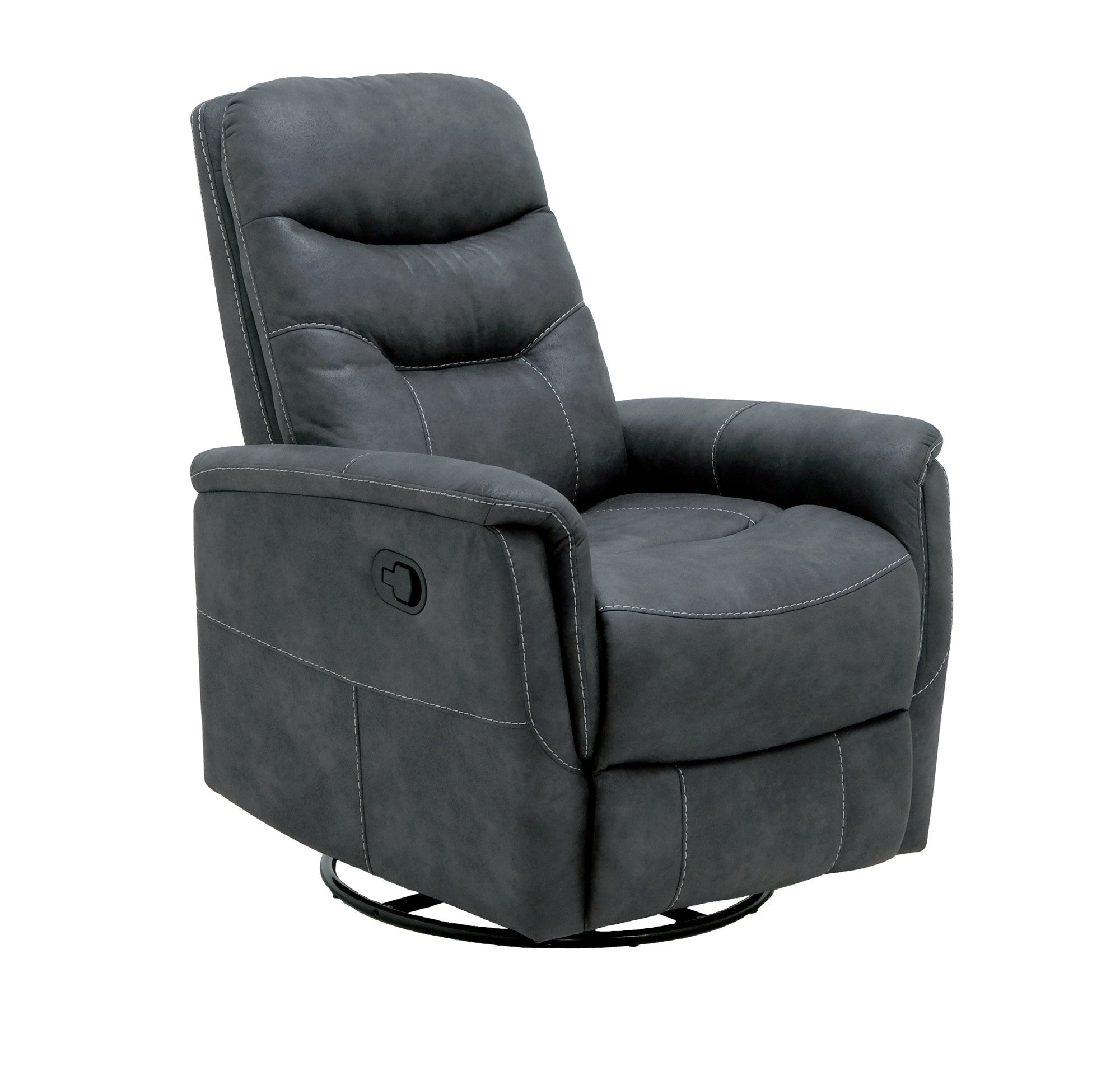 Gray Swivel Gliding Recliner